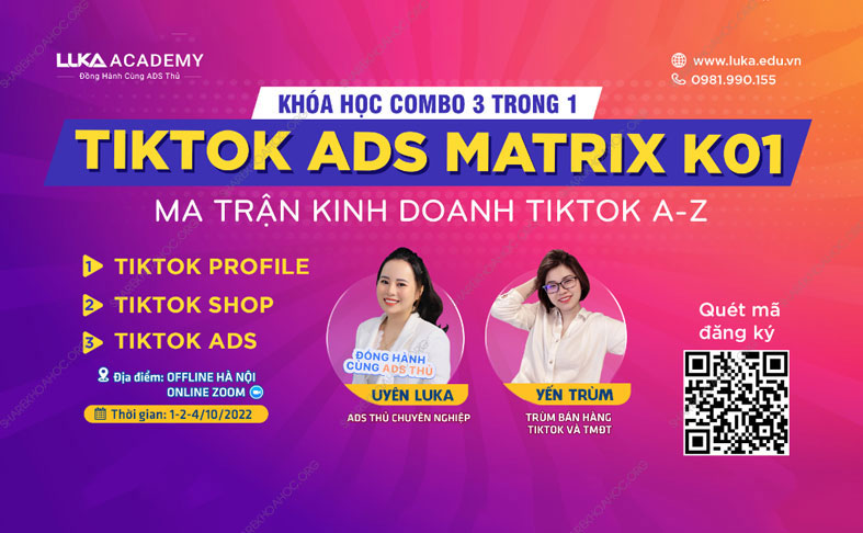 chia se khoa hoc TIKTOK ADS MATRIX Uyen Luka Yen Trum vuakhoahoc