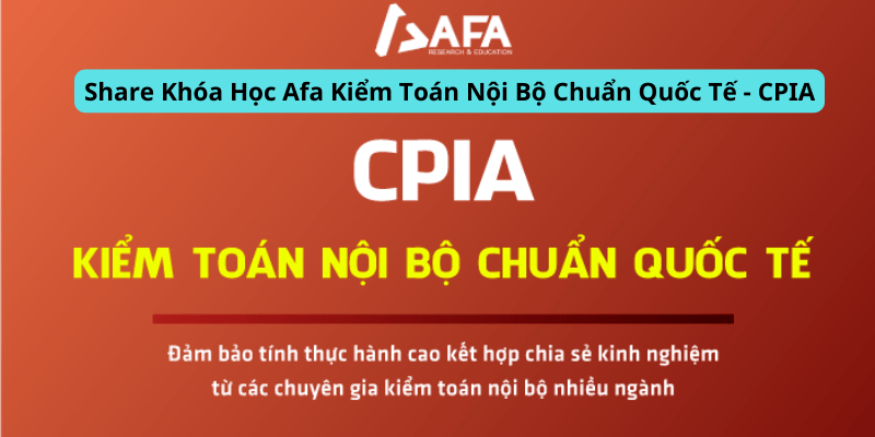 Share khóa học kiểm toán nội bộ chuẩn quốc tế CPIA AFA Phan Lê Thành Long