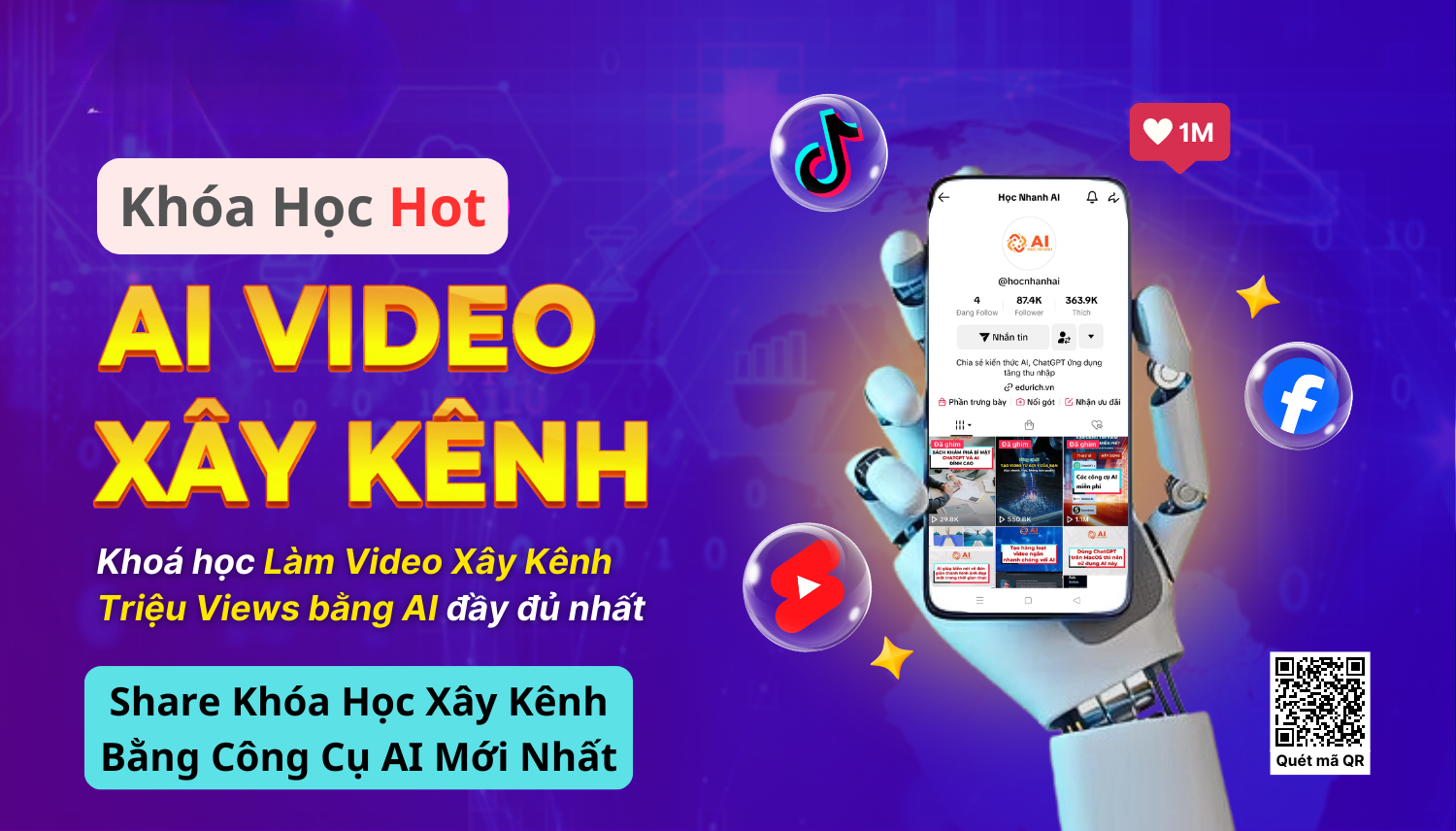 Share Khóa Học Xây Kênh Bằng Công Cụ AI Mới Nhất