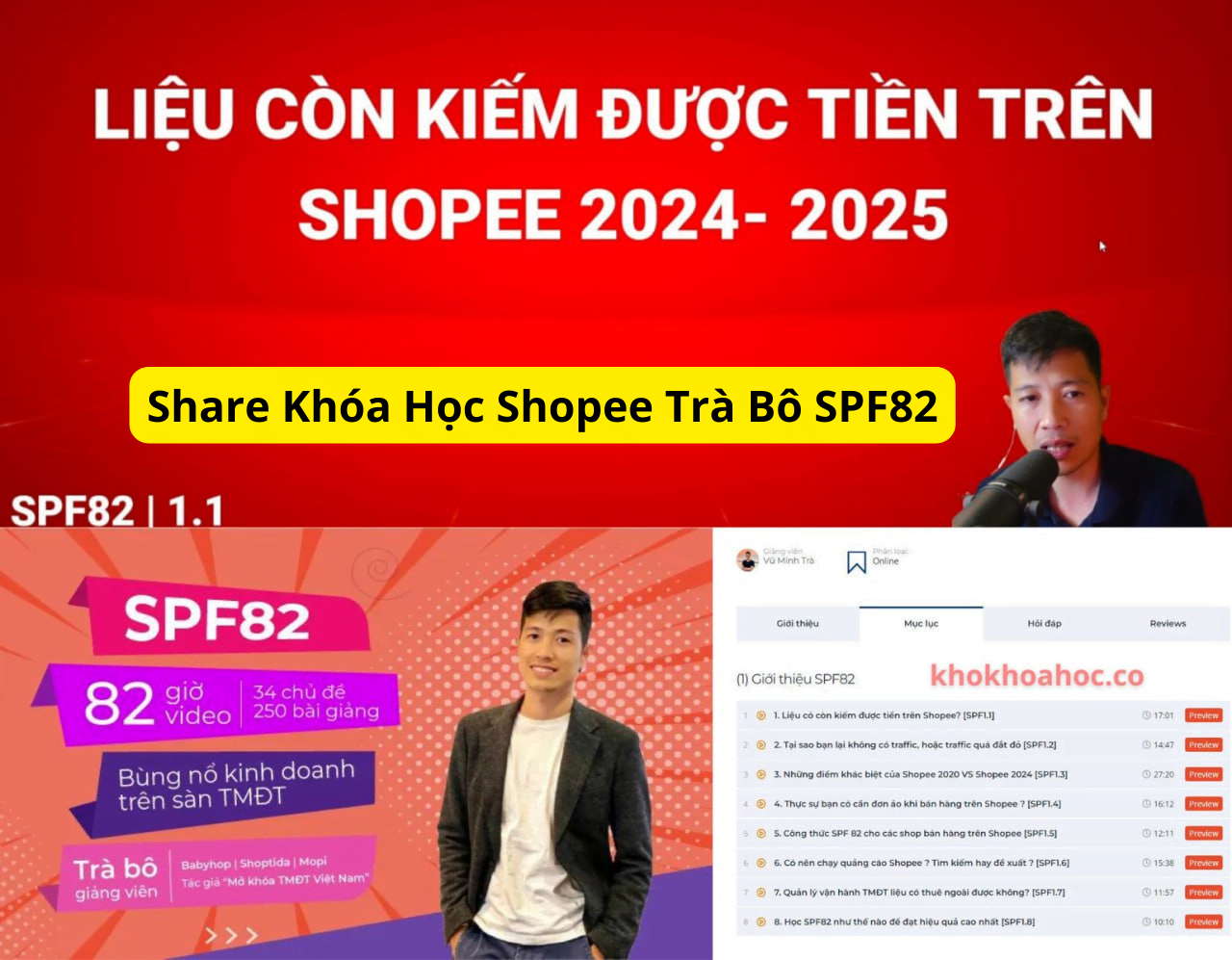 Share Khóa Học Shopee Trà Bô SPF82