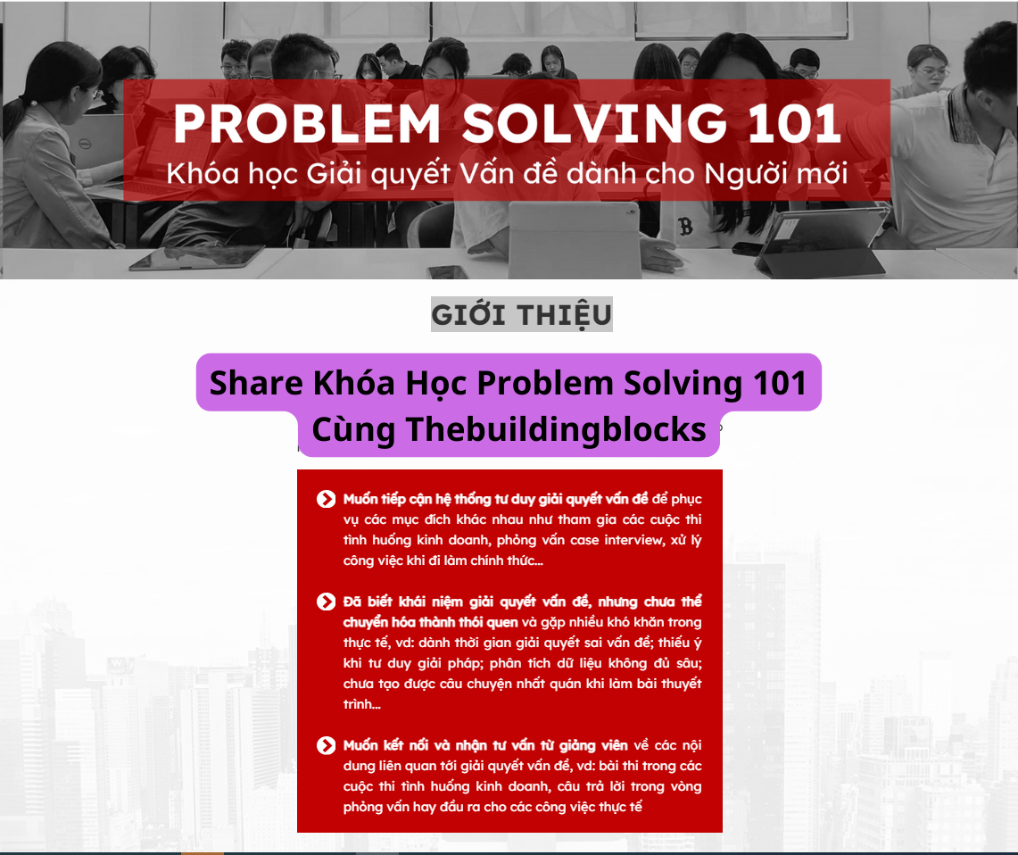 khoa hoc problem solving Thebuildingblock