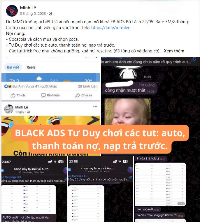 Khoá Học Black FB ADS Mới Nhất Cùng Minh Lê