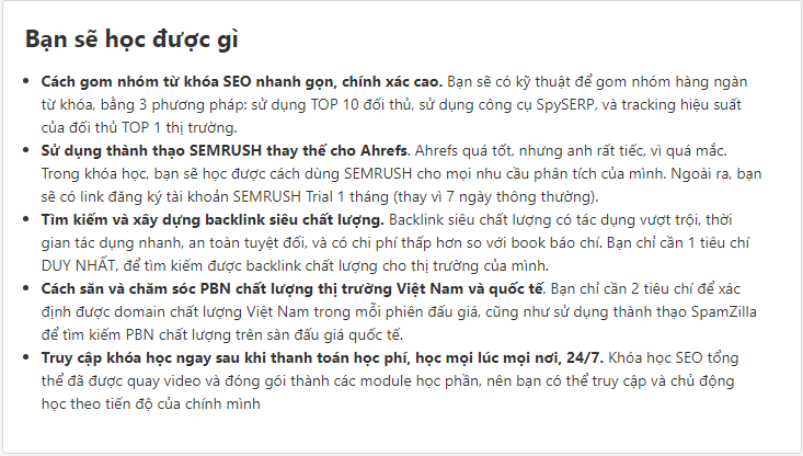 Bạn Sẽ Học Được Gì Từ Khóa Học SEO Tổng Thể Mới Nhất 2023